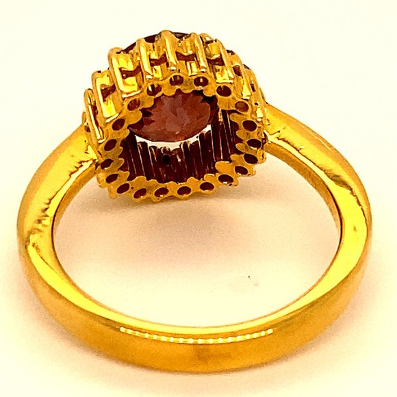 Zircon 5.10ct Diamonds Solid 18K Yellow Gold Ring - Picture 6 of 9